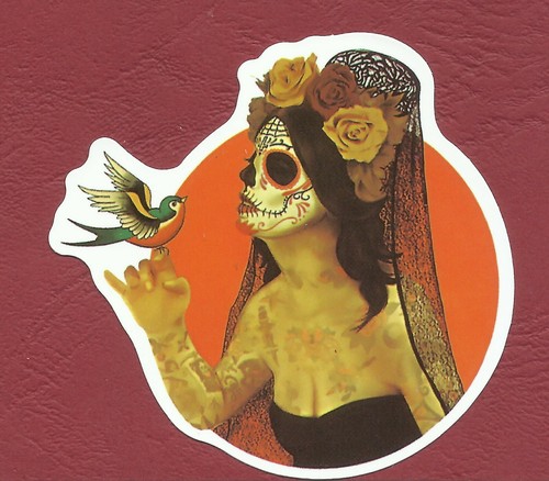 Adesivo ragazza tatuaggio - adesivo,