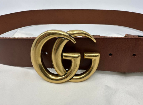 Cintura pelle marrone - gg,
