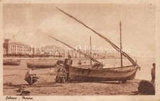 1939 SALERNO Marina Pescatori Barca a vela Cartolina