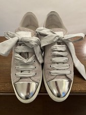 Scarpe Prada donna 3E5581 SCAMOSCIATO SPECCHIO ARGENTO 38 1/2 come nuove