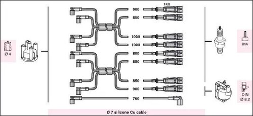 Kit cavi candela mercedes 500 - kit,