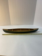INDIAN GIRL WOODEN CANOE WITH