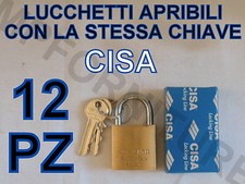 12 LUCCHETTI CISA APRIBILI CON