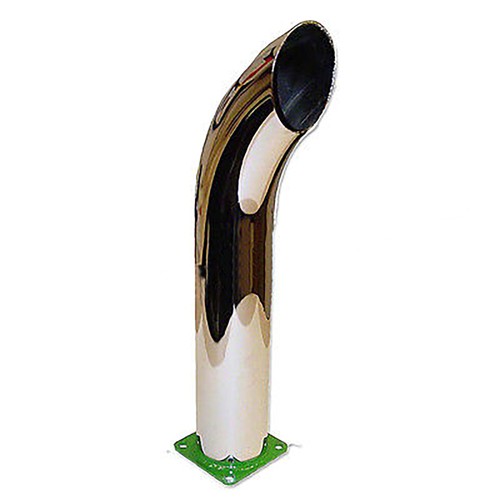 New chrome curved muffler - curved,