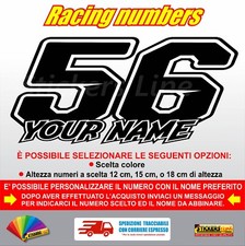 Adesivi numero gara nome personalizzabile per moto cross tabella portanumero M.1