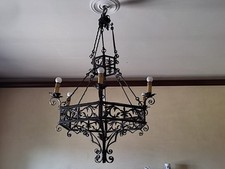 Grande Lampadario In Ferro