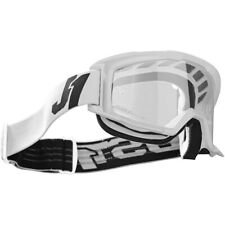 MASCHERA MASCHERINA CROSS JUST1 MX GOGGLE VITRO BIANCO ANTIFOG TRASPARENTE