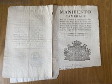 ANTICO MANIFESTO CAMERALE