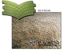 Stampo Pavimenti Stampato Cemento " Sampietrino Europeo Doppio" 121X62cm 