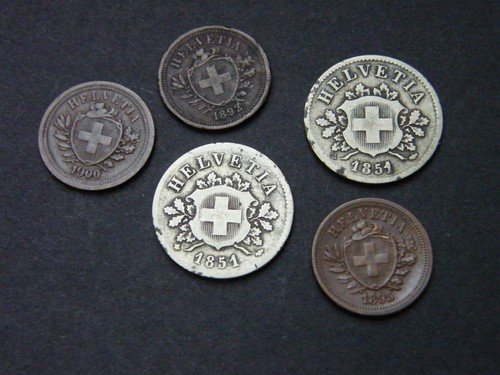 Lotto monete svizzere - 5,