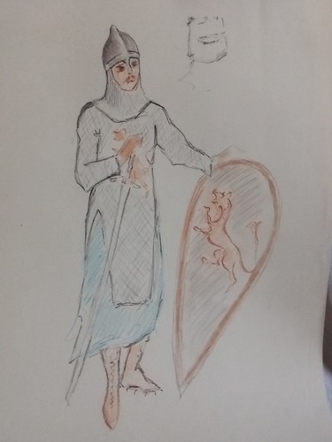 Vecchio disegno cavaliere - vecchio,