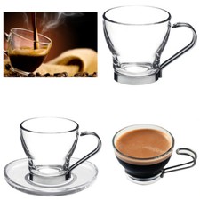 6 Tazze Tazzine In Vetro Per