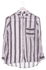 H&M Camicia a maniche lunghe Donna Camicia elegante Taglia IT 44 bianco-nero
