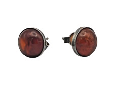 VINTAGE ORECCHINI IN ARGENTO 925 CON AMBRA NATURALE