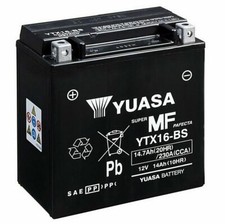BATTERIA YUASA YTX16-BS 12V 14Ah TRIUMPH Tiger 800-XC 2011 2012 2013 2014
