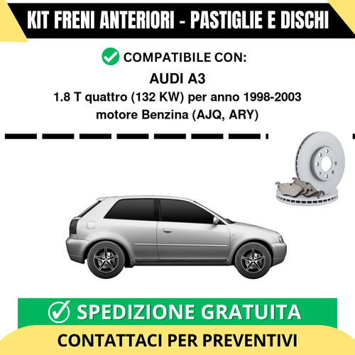 Kit freni anteriori audi - freni,
