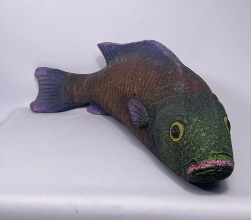 Scultura pesce cemento - , vintage