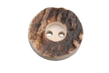 bottoni classici in vero corno di cervo bottoni a 2 fori (6 pezzi)