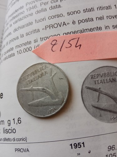 Moneta lire del 1954 - da,