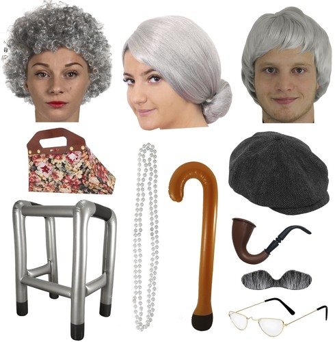 Lotto accessori costume nonna - lotto,