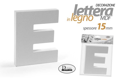 Lettera legno tavolo muro - e,