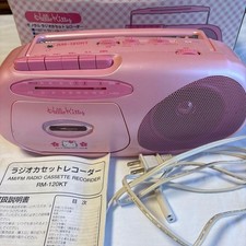 Hello Kitty AM/FM Radio Cassette Recorder Boombox Doshisha Raro Giappone Funzionante
