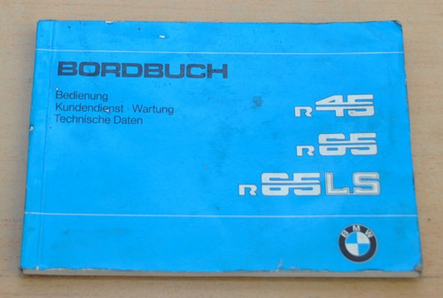 Bmw r 65 ls bordbuch - r,