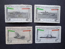 1915 Regno d' Italia Regia Marina navi militari 4 Bolli  Marche Nazionaliste ved