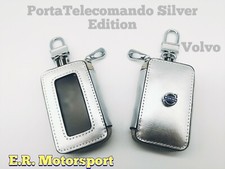 PortaTelecomando in Ecopelle SILVER Series Logo Metallico VOLVO