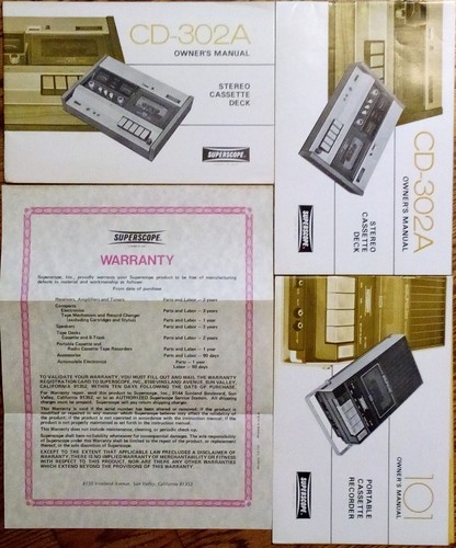 Superscope 302a cassette - superscope,