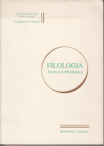 Filologia antica moderna - antica, e
