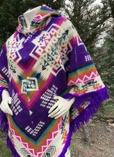 Poncho in lana di alpaca