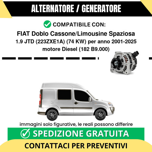 Alternatore fiat doblo - alternatore,