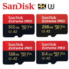 32 64 128 256 512GB SanDisk Extreme Pro MicroSD scheda di memoria Class10 100Mbs