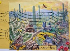 USA Used 1999 Issue, 33 Cent Sonoran desert (incomplete Set 6 Stamps) Scott 3293