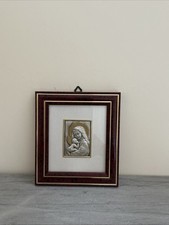 Quadro sacro Madonna con Bambino argento 925 Di Paolo cornice religiosa