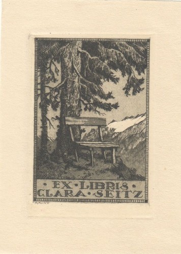 Exlibris scagliola incisione - scagliola,