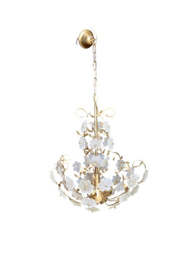 Lampadario vintage fiorito - lampadario,