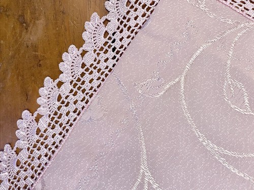 Tovaglia jacquard rosa - , cipria