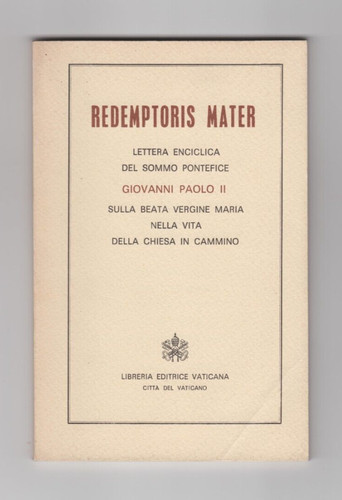 Redemptoris mater lettera - mater.,