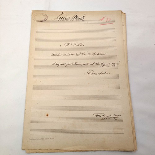 Originale spartito musicale - , il