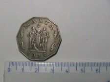 RARA MONETA DA 50 CENT. DI MALTA ANNO 1972