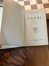 CANTI Giacomo Leopardi -G.A.Levi 1930-IX