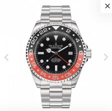 Orologio Oceaneva Uomo Deep Marine Explorer GMT 1250M Pro Diver Rosso e Nero