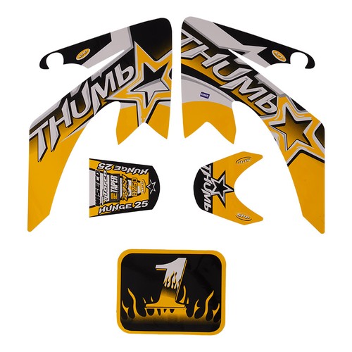 Adesivo set pollice giallo - adesivo,