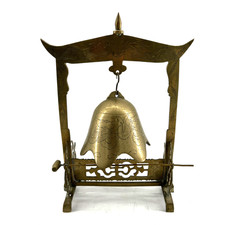 Vintage asian brass bell - vintage,