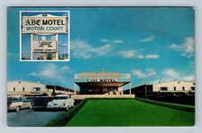 Columbus OH-Ohio ABC Motel Motor Court auto d'epoca antica cartolina d'epoca