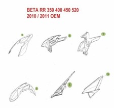 KIT PLASTICHE ORIGINALI BETA RR 350 400 450 520 2010 2011 FACTORY PLASTIC OEM it