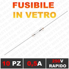 FUSIBILE IN VETRO 0,5A 250V