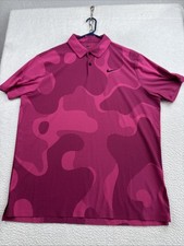 Nike Dri-Fit ADV Tour Golf Polo Shirt Mimetica Magenta Rosa DR5312 -610 Uomo XL -TG